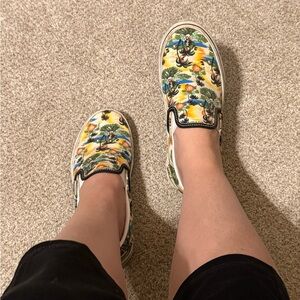 Vans Slip-On Sneakers - Yellow Tropical Print